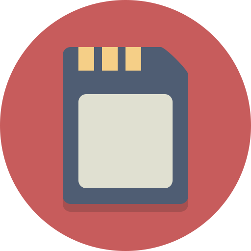Memory card, sim card icon